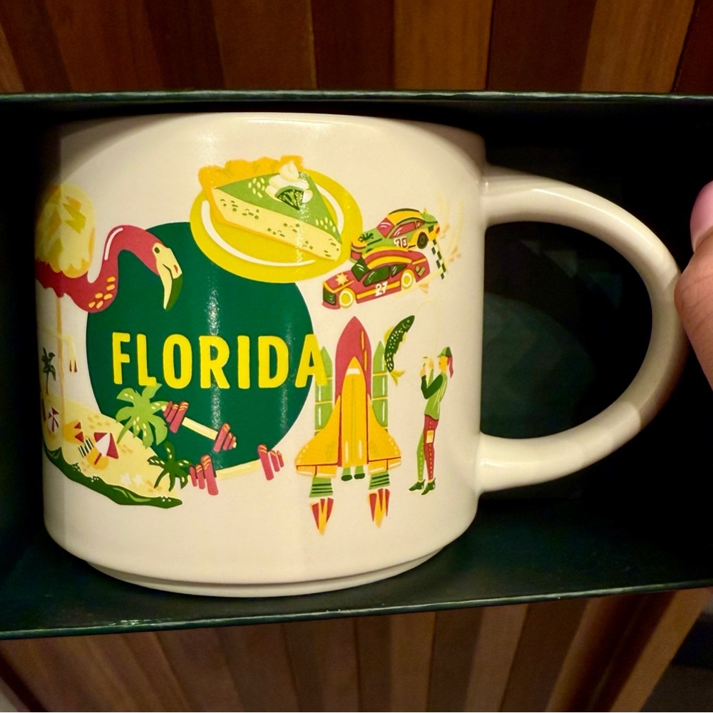 Starbucks White and Green Mug with Florida Design